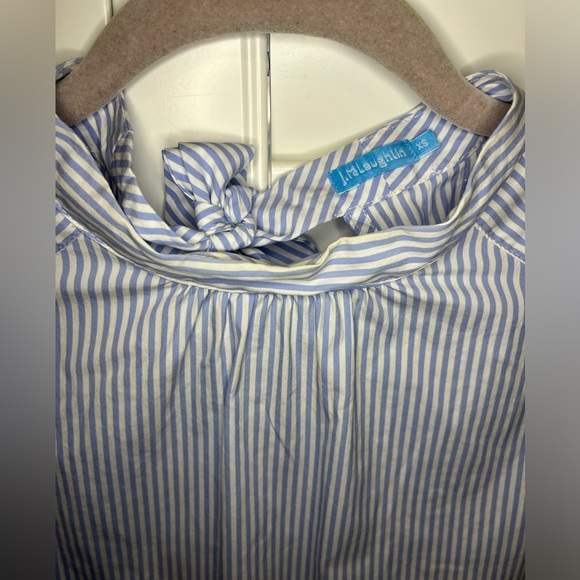 J. McLaughlin Tie Neck Back Blouse Top - Picture 2 of 4